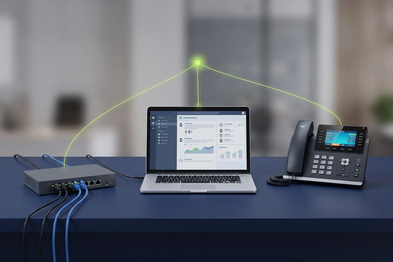 Dispositivos conectados a las soluciones de comunicaciones IP de 3PBX Cloud